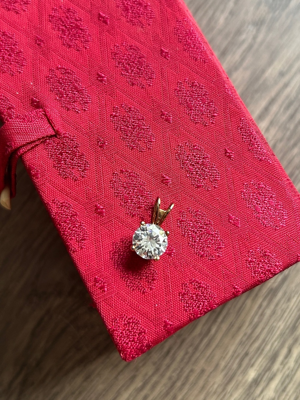 Cubic zirconia necklace charm
